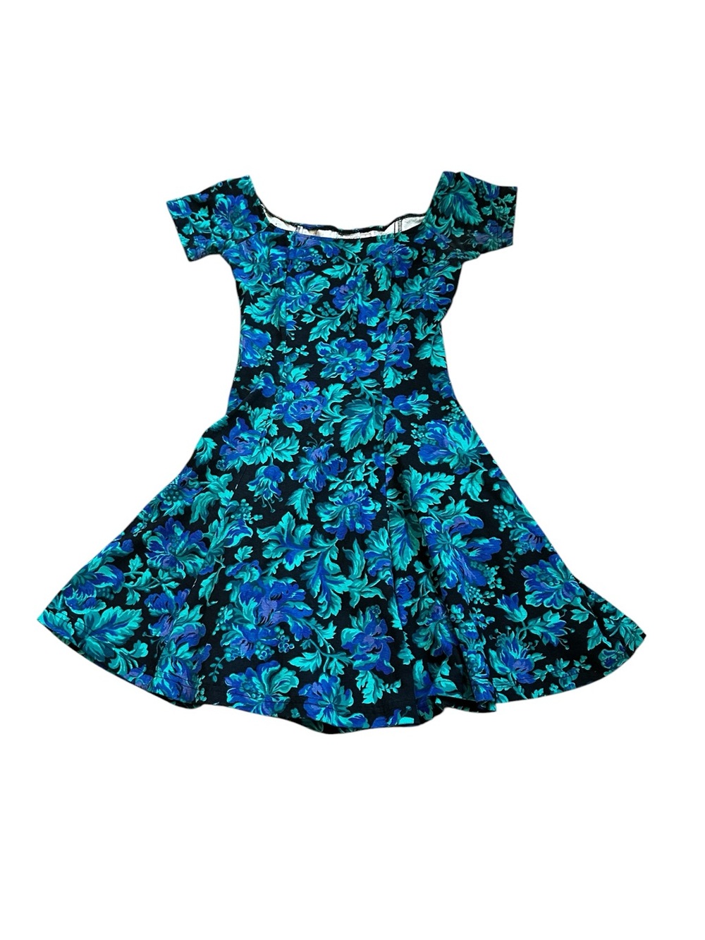 Vintage Rampage Floral Skater Mini Dress 80s Fairy 90s Grunge Indie Sleaze USA